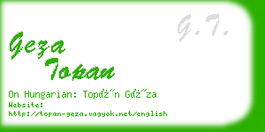 geza topan business card